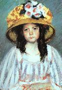 Mary Cassatt Fillette au Grand Chapeau oil painting artist
